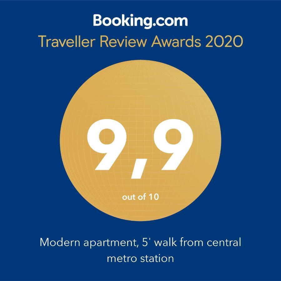 Modern Apartment, 5΄ Walk From Central Metro Station Atenas Exterior foto